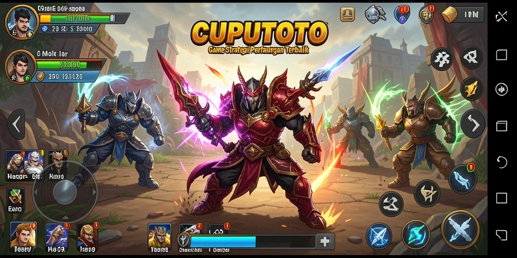 Tangkapan layar menunjukkan pertempuran strategis di CUPUTOTO.