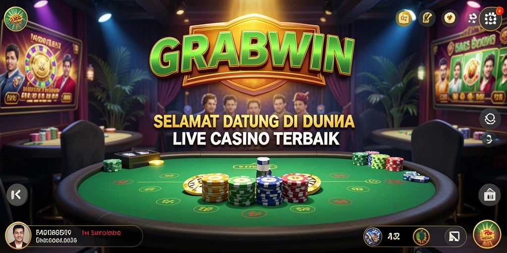 Tampilan screenshot gameplay Live Casino GRABWIN yang menarik dan interaktif.