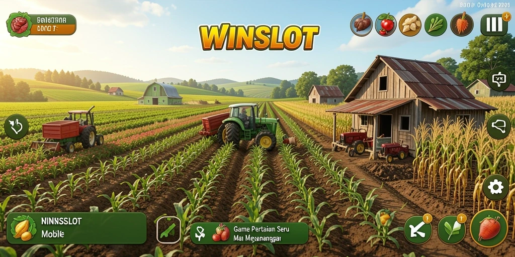 Tampilan menarik dari gameplay WINSLOT yang menampilkan aktivitas pertanian.